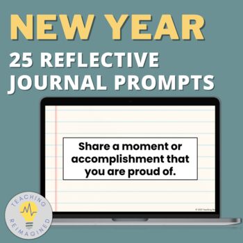 25 New Year's 2022 Reflection Journal Writing Prompts | Google Slides