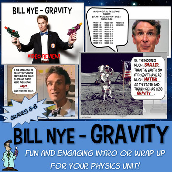 Preview of Bill Nye Gravity physics NO PREP worksheet PowerPoint TX TEKS 6.11 B