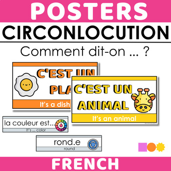 Preview of FRENCH Circumlocution Posters for Bulletin Board - Displays for Bulletin Board