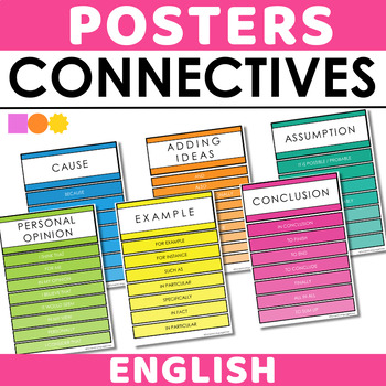 Preview of ENGLISH Connectives - Posters for the Language Class - Writing Visual Support