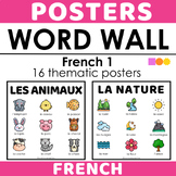 FRENCH Vocabulary Word Wall Words - Novice learners - Clas