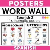 SPANISH Vocabulary Word Wall Words - Intermediate-Low lear