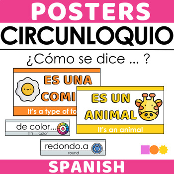 Preview of Spanish CIRCUMLOCUTION Posters for Bulletin Board - Word Wall Display