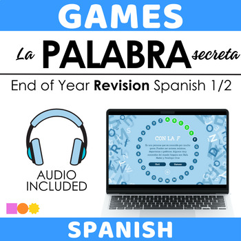 Preview of Pasapalabra - Revision Game Activity for Spanish 1 and 2