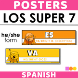 Spanish SUPER 7 High Frequency Verbs Posters for Bulletin 