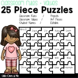 25 Piece Jigsaw Puzzle Editable Classroom Displays