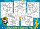 25 Printable Super Hero Coloring Pages for Kids, Boys, Gir
