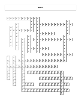 25 Question Life: Challenges of Life Crossword with Key TpT