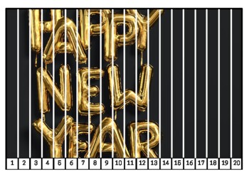 Preview of 25 Real Photo New Years Eve Number Order Puzzle  1-20