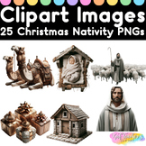 25 Realistic Christmas Nativity Clipart Images PNGs Commer