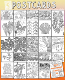 25 Scenic, World Coloring Pages: Postcards Coloring Book