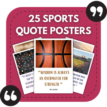 Preview of 25 Sports Quotes | Posters for Gym and Physical Education Bulletin Boards