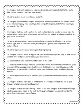 6th grade writing assessment prompts