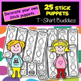 25 Stick Puppets T-Shirt Buddies