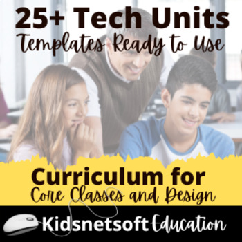 Preview of 25 + Tech Integration Templates for Core Classes and Design using Google Apps