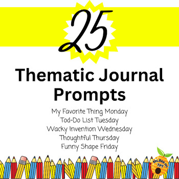 Preview of 25 Thematic Journal Prompts