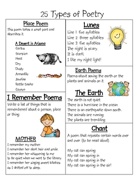 Types Of Poetry For Kids 8
