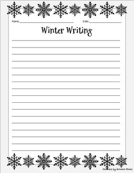 25 Unique Winter Writing Prompts by Brown's Room | TPT