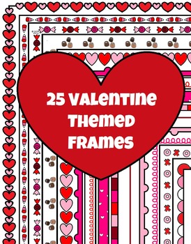 Preview of 25 Valentine's Day Borders Clip Art