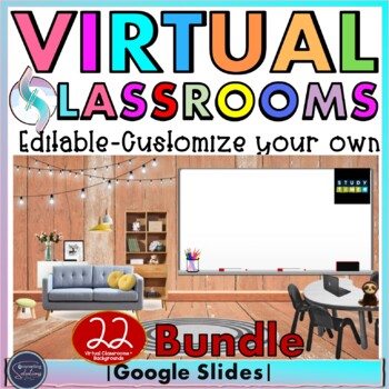 Preview of 25 Virtual Classrooms | All subjects | Word Wall |Distance Learning