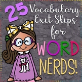 Vocabulary Exit Slips for Any Word List