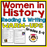 25 Warm-Ups Bell Ringers: WOMEN IN HISTORY Non-Fiction for