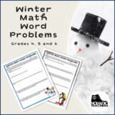Winter Math Word Problems (4th, 5th and 6th Grade)