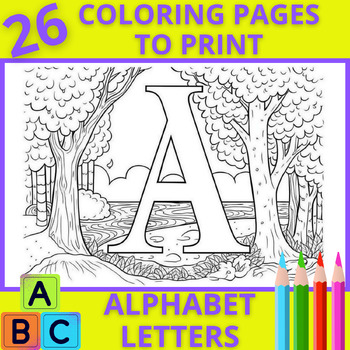 Preview of 26 coloring pages to print - Alphabet - Letters