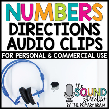 Preview of Numbers Directions Audio Clips - Sound Files for Digital Resources