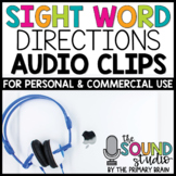 Sight Word Directions Audio Clips for Digital Resources