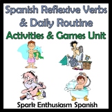 25 pg. Spanish Reflexive Verbs & Daily Routine Notes/Activ