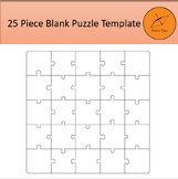 4 piece blank puzzle template separate pieces 2x2 by FireBow Clips