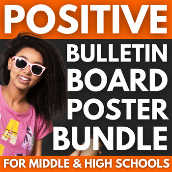 Preview of 310 Positive Poster BUNDLE | Middle & High School Growth Mindset Decor