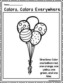 250 Printable Preschool Learn Our Colors Worksheets. Homeschool and