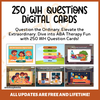 Preview of 250 WH Questions Digital Flashcards