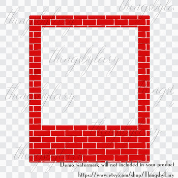 254 Brick Wall Polaroid Photo Booth Baby Shower Photo Frames