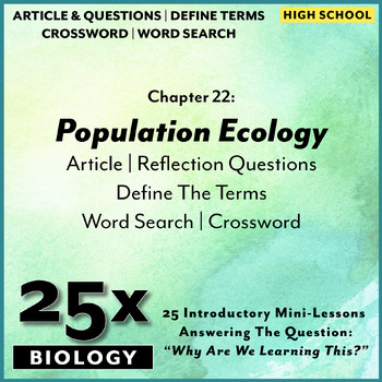 Preview of 25x Biology-HS: Population Ecology