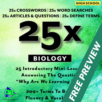 Preview of 25x: Biology - PREVIEW - 25 Lessons Introducing & Reinforcing Important Concepts