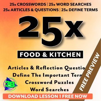 Preview of 25x: Food & Kitchen - FREE CHAPTER PREVIEW - 25 Lessons On Awesome Topics