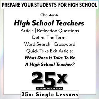 Preview of 25x How-To HS: HS Teachers / What Does It Take To Be A High School Teacher?