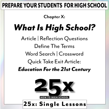 Preview of 25x How-To HS: What Is High School? / Education For The 21st Century