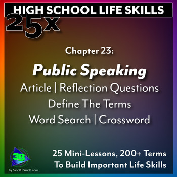 Preview of 25x Life Skills HS: Public Speaking