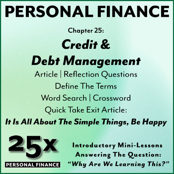 Preview of 25x PF-HS: Credit & Debt Management / It's All About The Simple Things, Be Happy