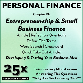 Preview of 25x PF-HS: Entrepreneurship & Small Business Finance / Developing Your Business