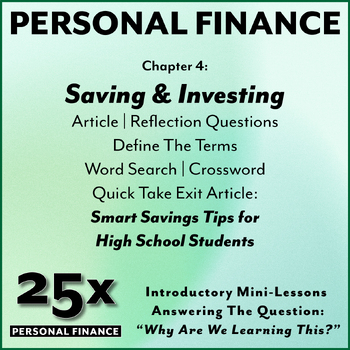 Preview of 25x PF-HS: Saving & Investing / Smart Savings Tips for High School Students