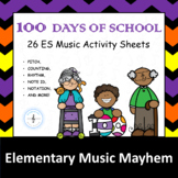 26 100 DAYS OF SCHOOL ES Music Activity Sheets - Pitch Cou