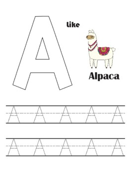 Preview of 26 A to Z Letter Tracing Alphabet Worksheets