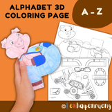26 Alphabet 3D Coloring Pages - a 3d Alphabet Themed Craft