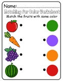 Colorful Simple Color Matching Preschool Activity Workshee