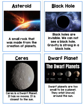 Preview of 26 Alphabet Space/ Solar System/Planet Poster Words A-Z (Editable&PDF Versions)